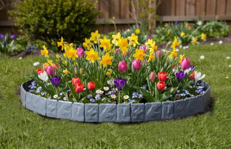 Palisada ogrodowa wysoka obrzeże border szary 2,4m płotek GeoBorder